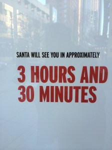 Even the big man is pressed for time...